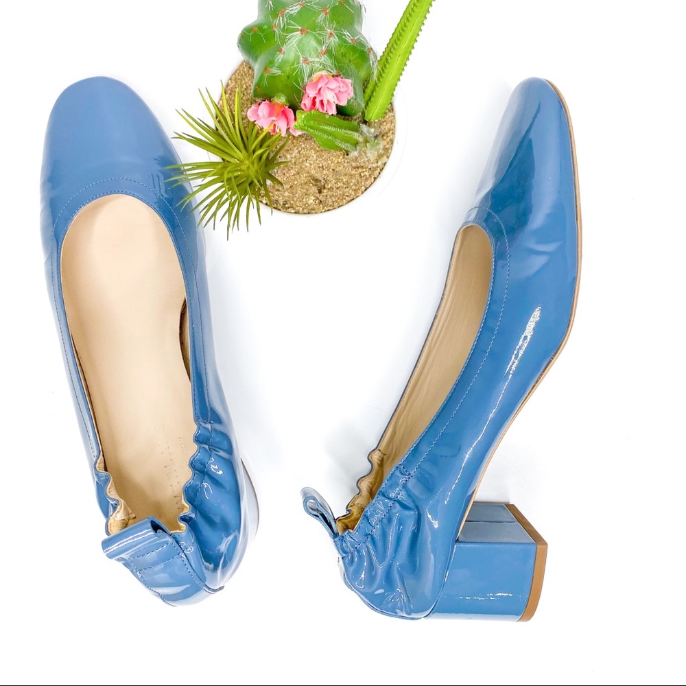 Everlane The Day Heel Blue Patent Leather